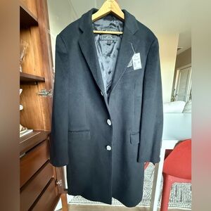 Jos. A. Bank Reserve Cashmere Black Overcoat NWT